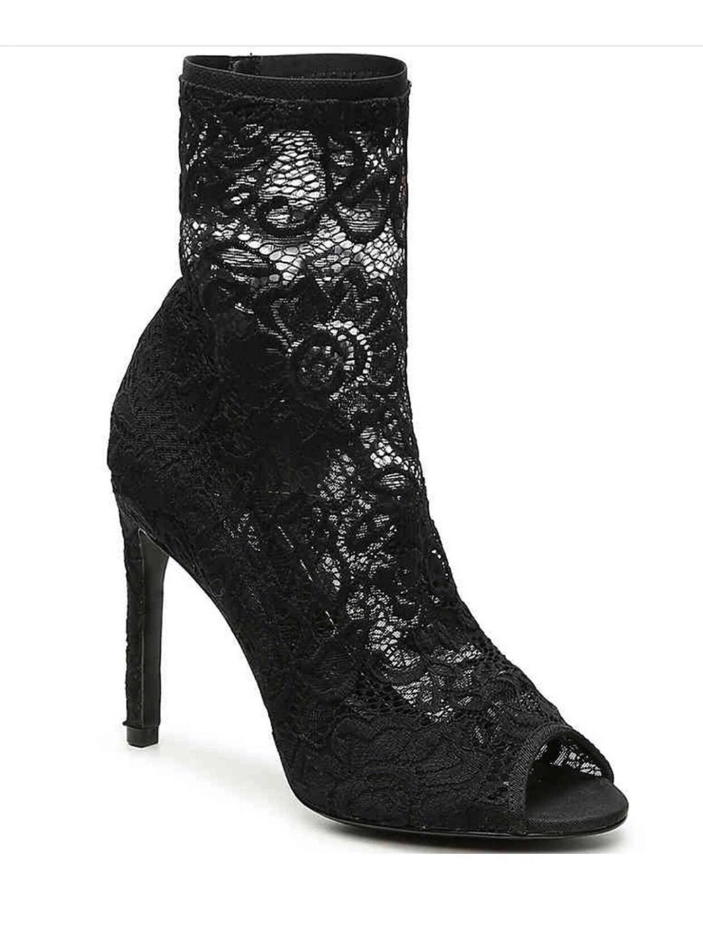 Charles by Charles David Women's Imaginary Bootie Black Size 9M Peep Toe Lace